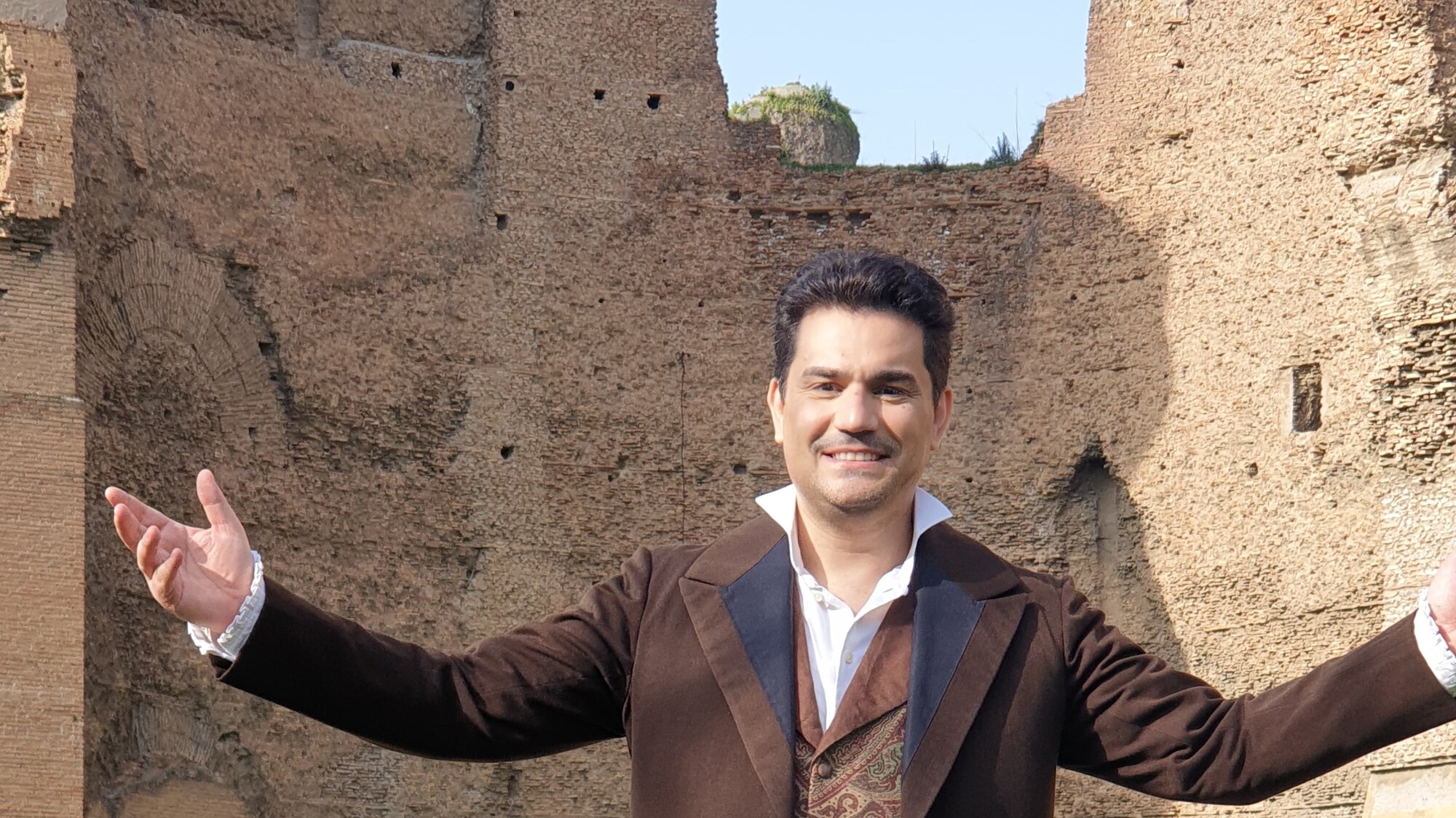 In costume as Alfredo